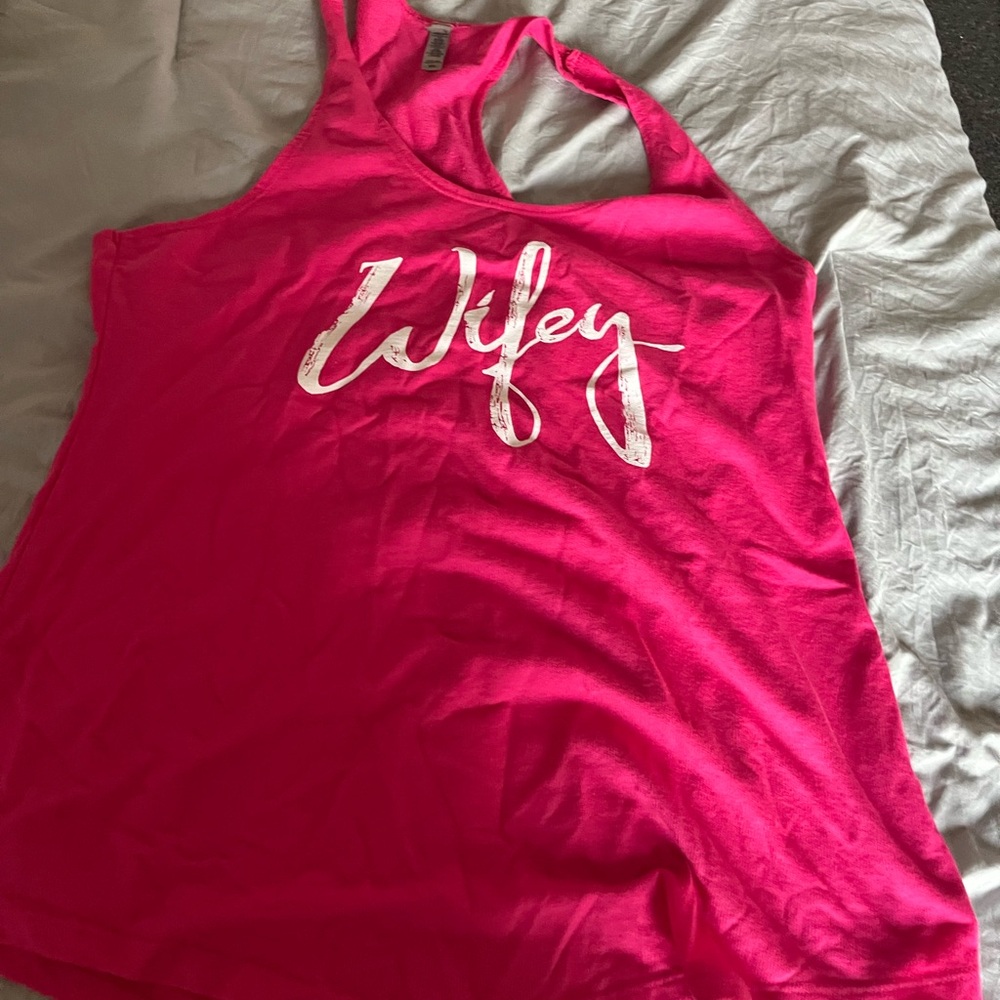 Pink Tank Top with 'Wifey' Print